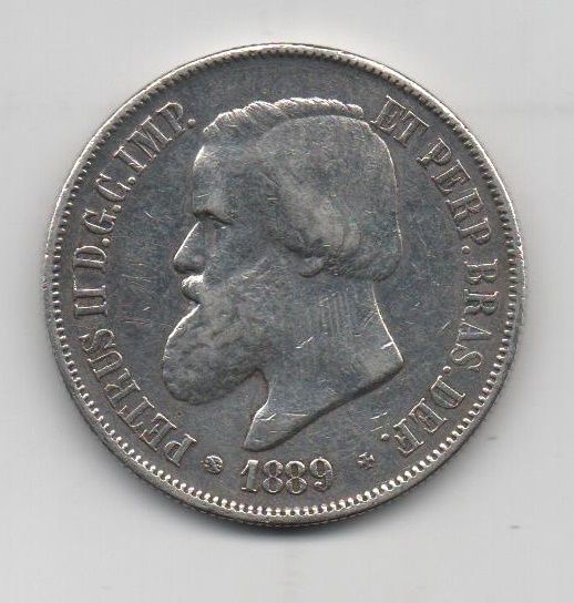 BRASIL DEL AÑO 1889 PEDRO II DE 2000 REIS